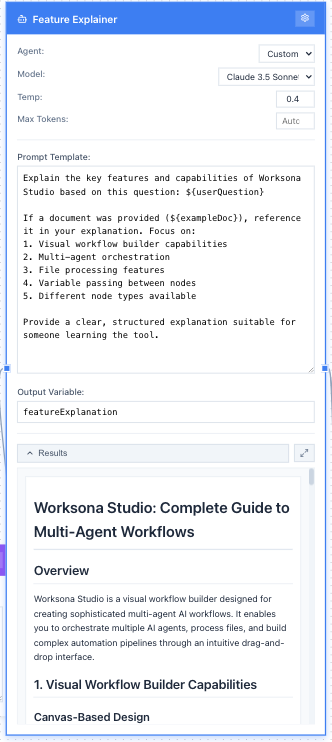 Agent Configuration Panel